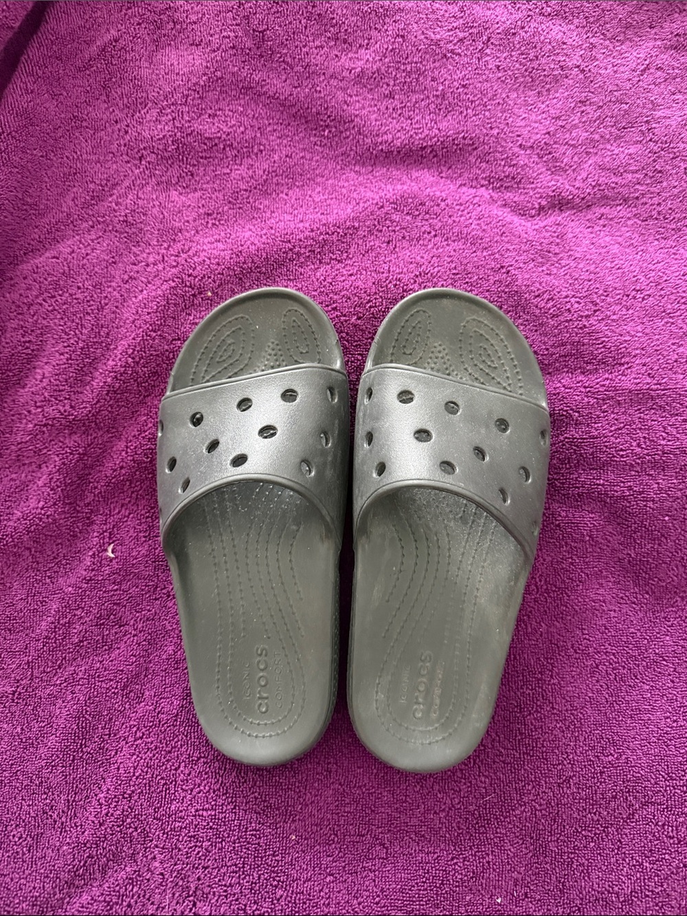 CROCS black Slide Sandals